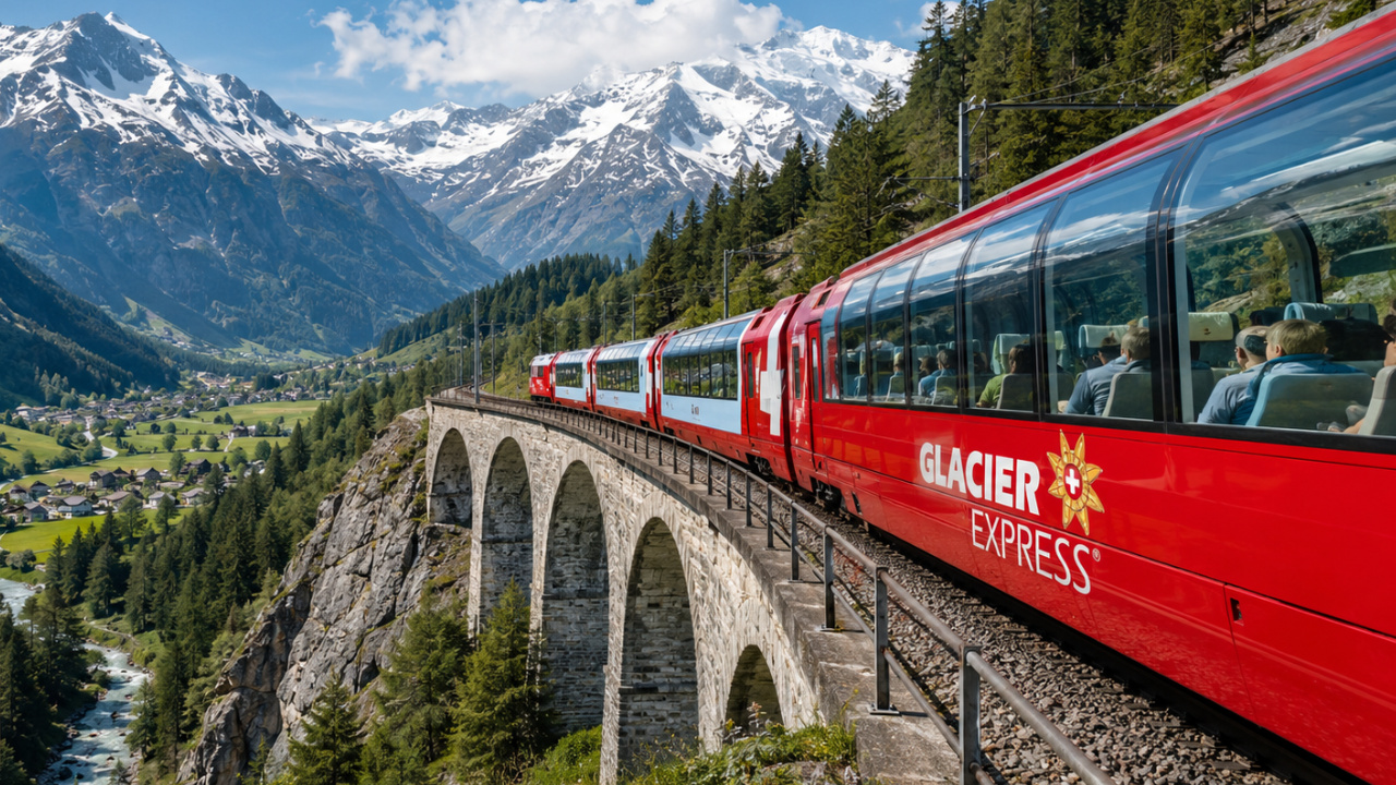 Com 219 km de cenários deslumbrantes, o Glacier Express atrai turistas do mundo todo. Saiba tudo sobre o icônico trem expresso mais lento do mundo.