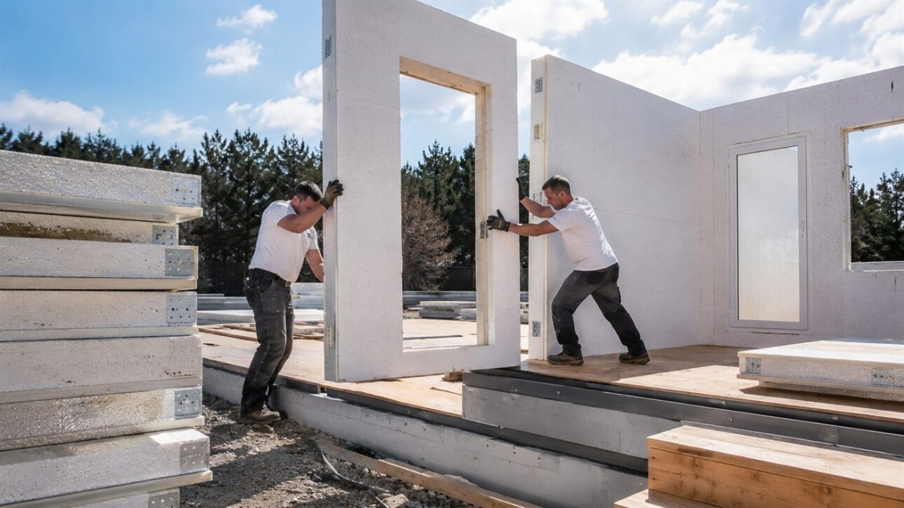 Portas e estruturas modulares usam o novo material, unindo desempenho e reaproveitamento.