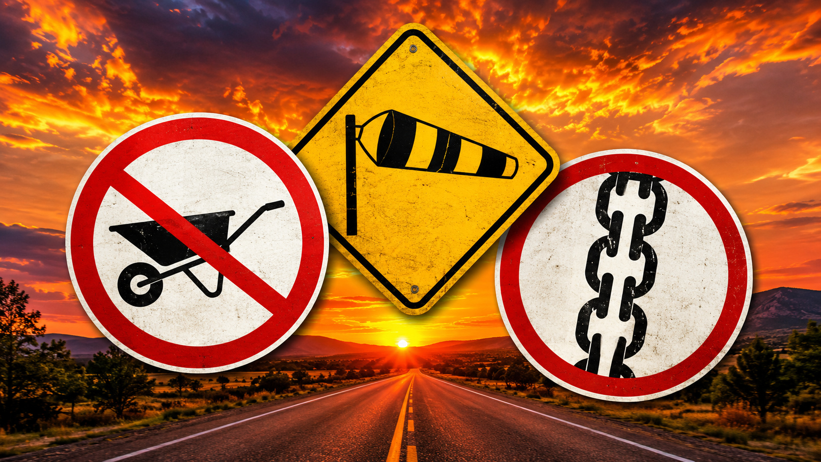 Conheça as placas de trânsito mais estranhas do CTB que confundem os motoristas: entenda cada sinalização rara e o que significa para a segurança.
