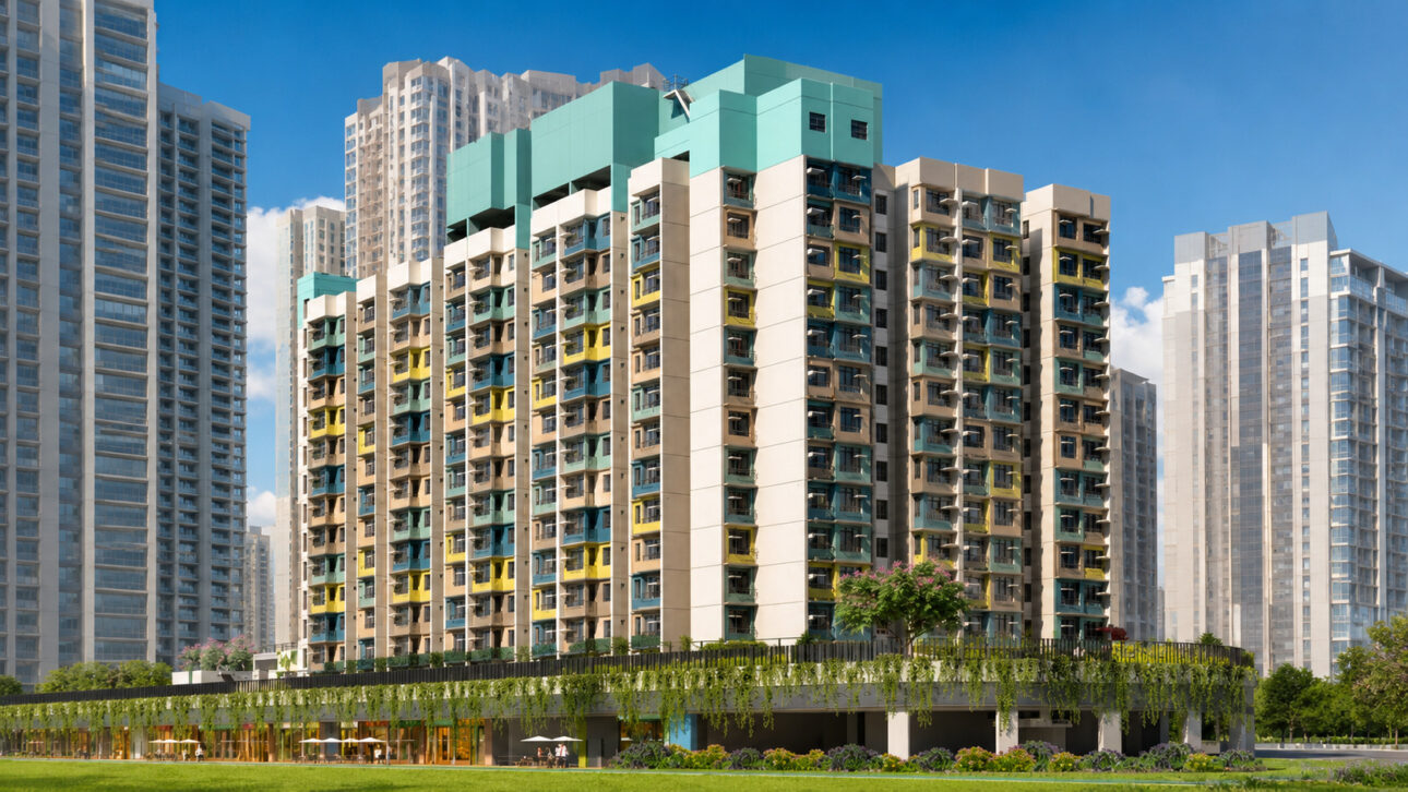 Illustrative image of modular building with factory-made pieces