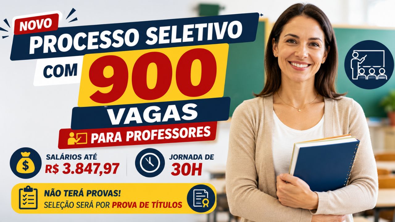 Prefeitura de São José de Ribamar abre 900 vagas para professores com salários de R$ 3,8 mil. Inscreva-se até 27/07/2026 e confira como participar da seleção!