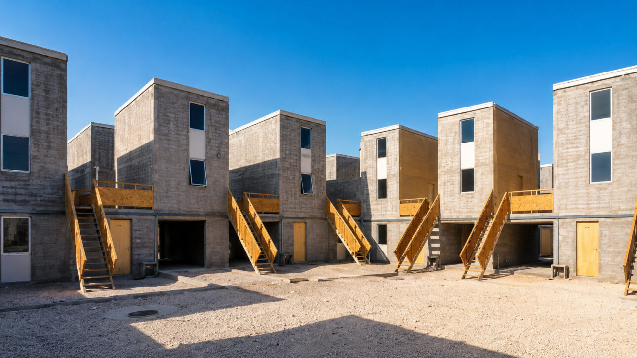 projeto no Chile criou casas incompletas de propósito em terreno urbano caro