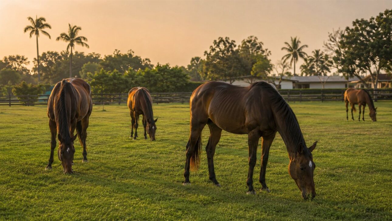 Caballos pura sangre en un haras, el origen improbable del mayor fabricante de vacunas