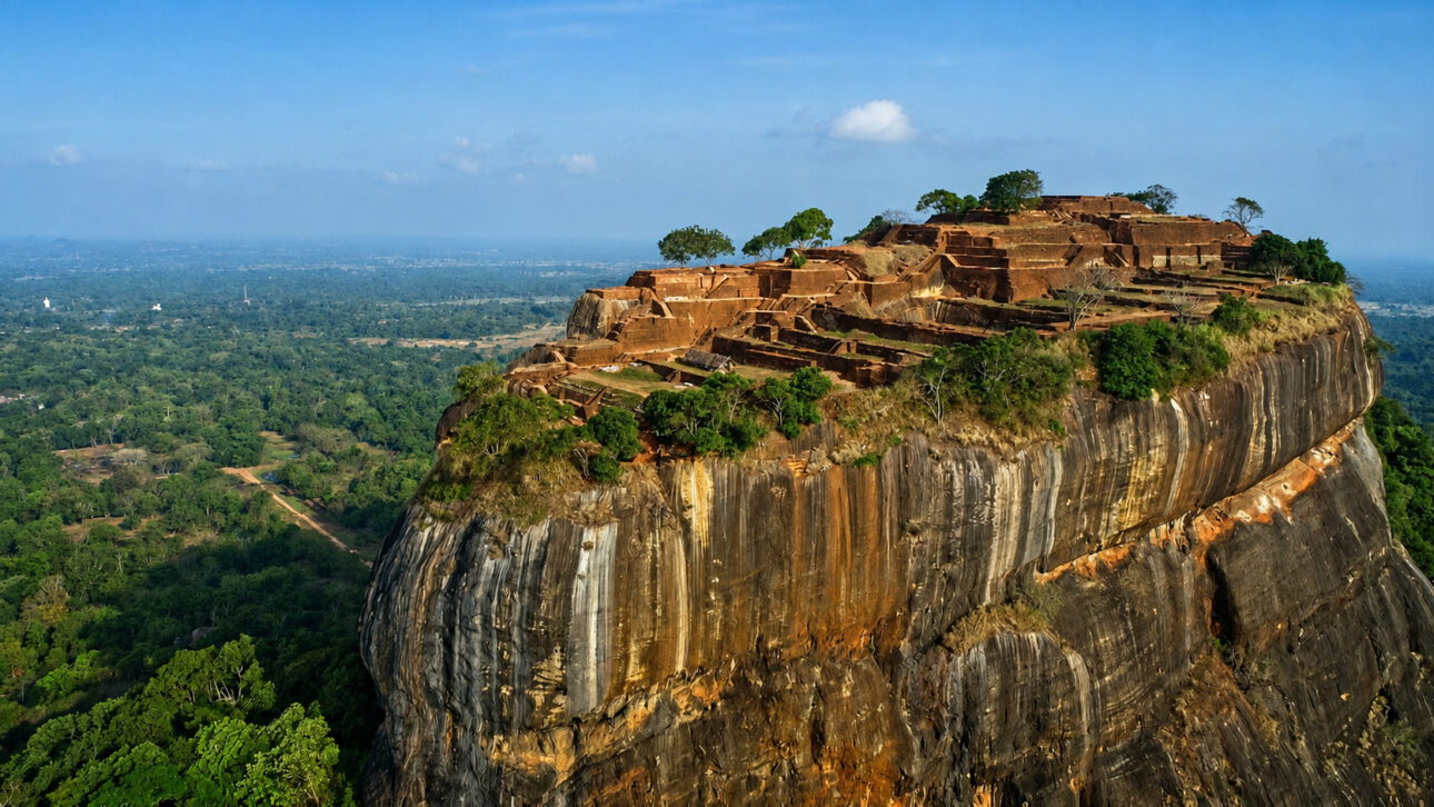 Sri Lanka erected a colossal palace on a rock nearly 200 meters high, transforming Sigiriya into a royal fortress
