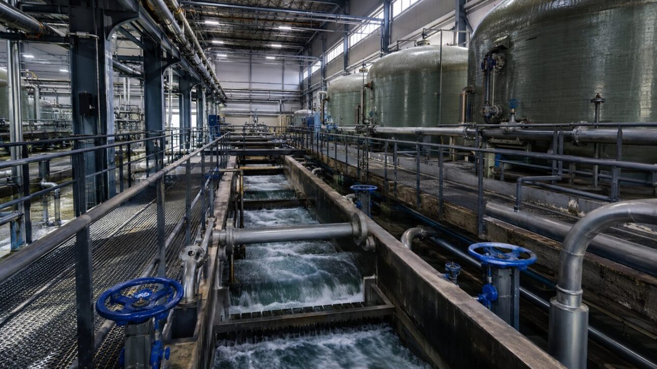Water treatment plant, the type of expensive infrastructure that Thames Water needs to maintain while sinking in debt.
