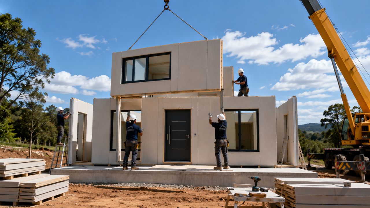 Casa pré-fabricada importada da China custou cerca de US$ 50 mil, possui três quartos e foi instalada no terreno em aproximadamente uma hora.