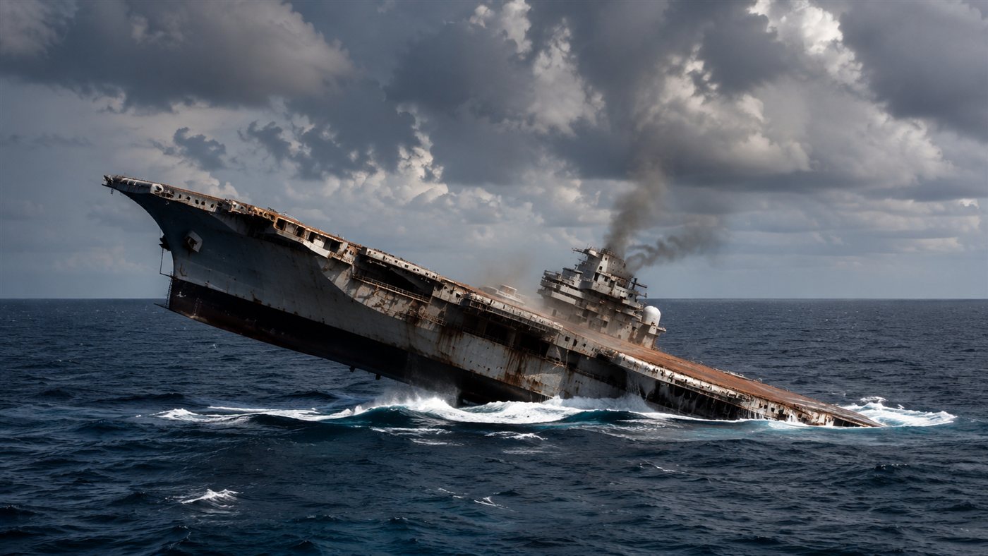 Recife artificial maior do mundo: EUA afundaram o porta-aviões USS Oriskany com 230 kg de C-4 em 37 minutos; compare com o caso brasileiro