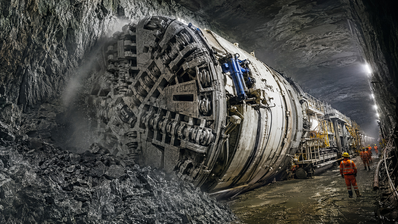 China mostra tuneladora que perfura e explode