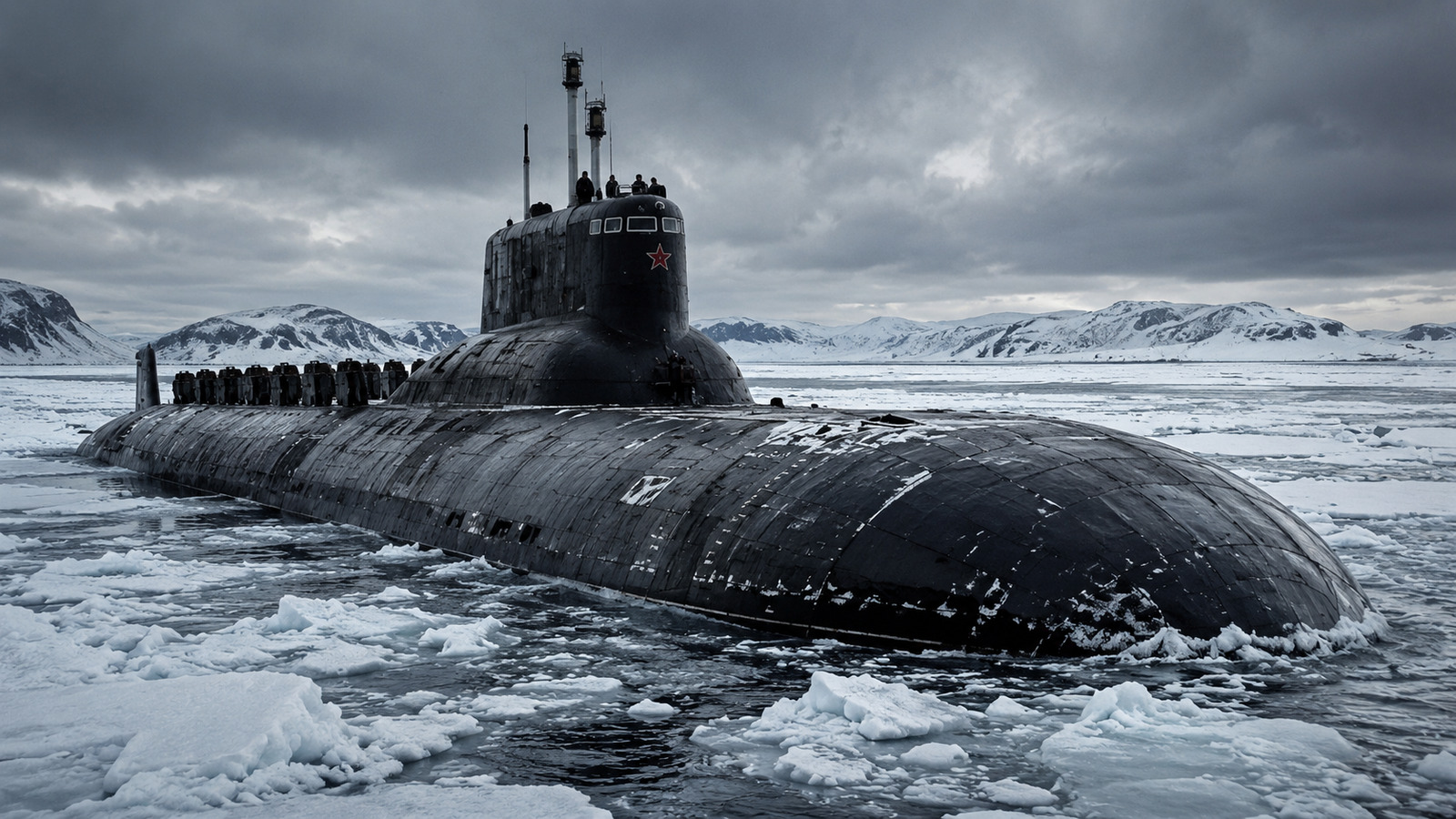 A União Soviética construiu um submarino tão gigante que pesava 48 mil toneladas, media 175 metros e levava 20 mísseis nucleares sob o gelo do Ártico