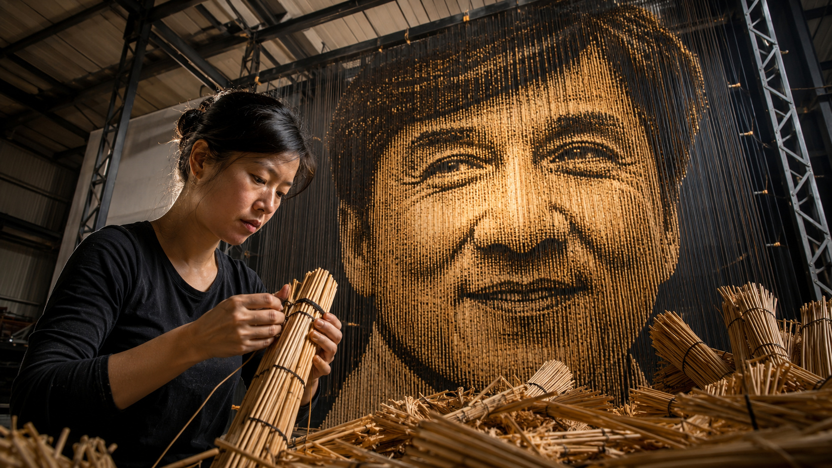 A artista malaia Red Hong Yi levou desenho, escala e estabilidade da arquitetura para obras feitas com objetos comuns