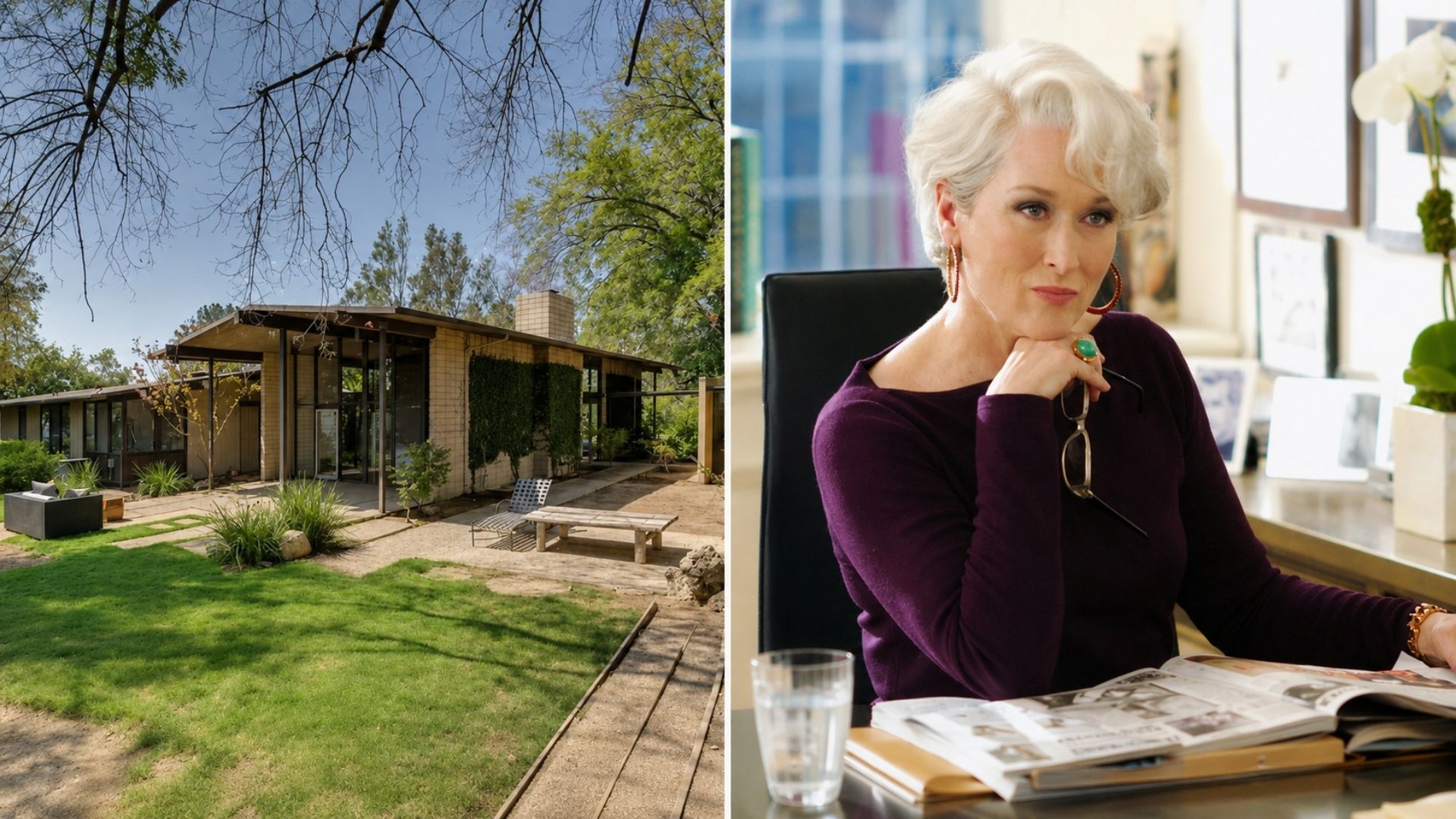 Casa de Meryl Streep em Pasadena custou US$ 3,3 milhões, tem 287 m², terreno de quase 2 hectares e integra patrimônio estimado em US$ 100 milhões.