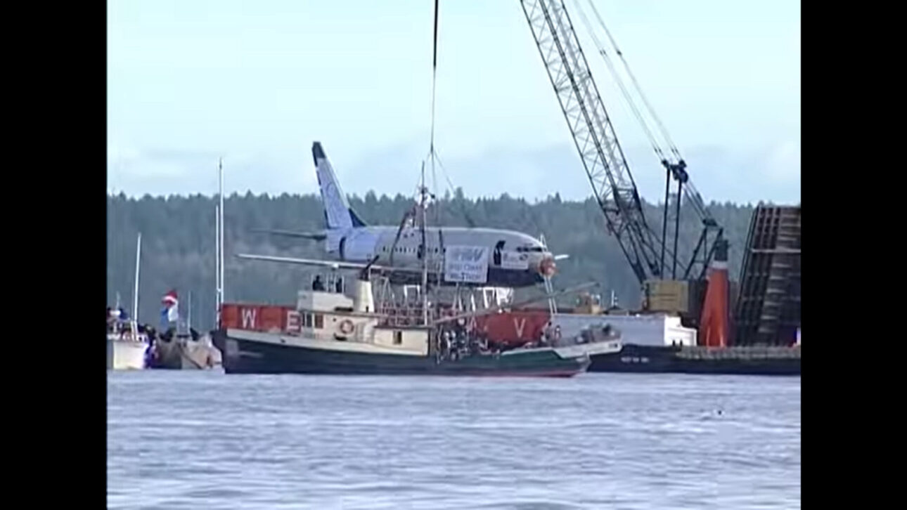 Boeing gigante vira recife no fundo do mar no Canadá
