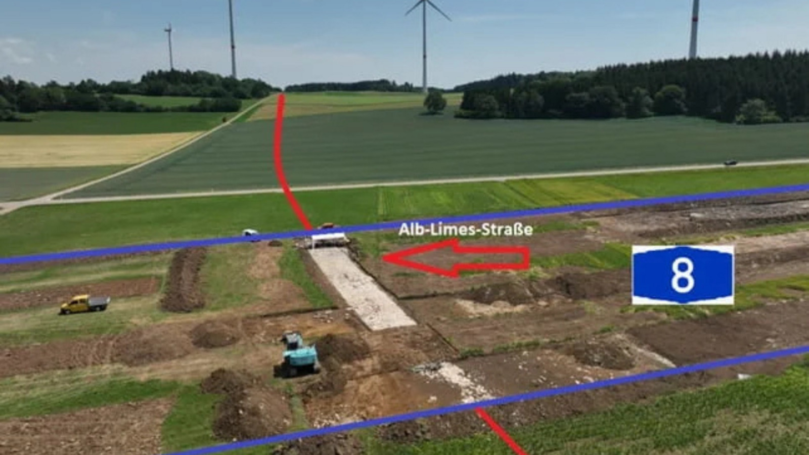 Era para preparar o terreno da futura A8, mas arqueólogos encontraram uma estrada romana de 2 mil anos que ligava cidades e fortes na Alemanha