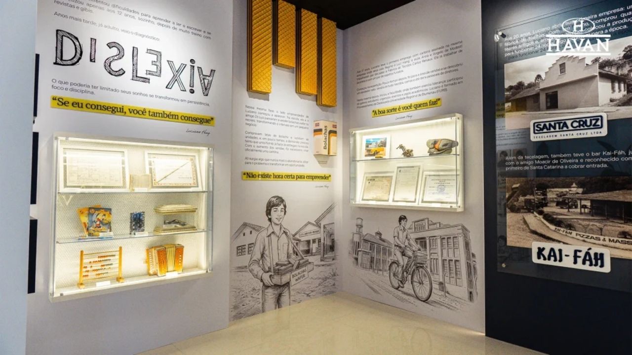 Havan: museu gratuito em Brusque re&uacute;ne a hist&oacute;ria de Luciano Hang e da loja de tecidos que deu origem &agrave; rede.