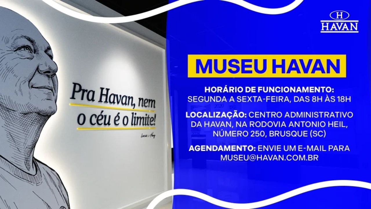 Havan: museu gratuito em Brusque re&uacute;ne a hist&oacute;ria de Luciano Hang e da loja de tecidos que deu origem &agrave; rede.