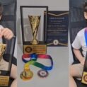 Aos 3 anos, Paulo Alex Melo recebeu prêmio internacional por inteligência e memória após entrar na Mensa Brasil com QI informado de 132. - Imagem: Arquivo Pessoal/Reprodução/G1