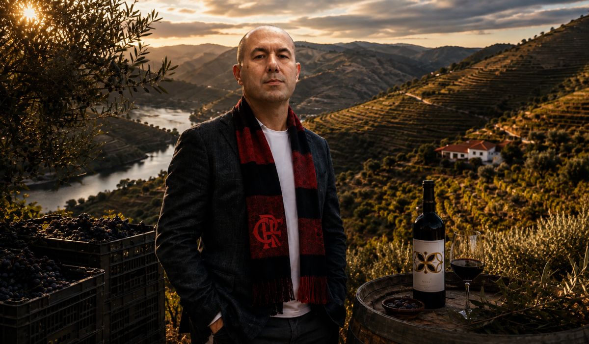Leonardo Jardim mantém fazenda de 23 hectares em Portugal, com produção de vinhos e azeite entre vinhedos e oliveiras no Vale do Tua. - Imagem: Ilustrativa