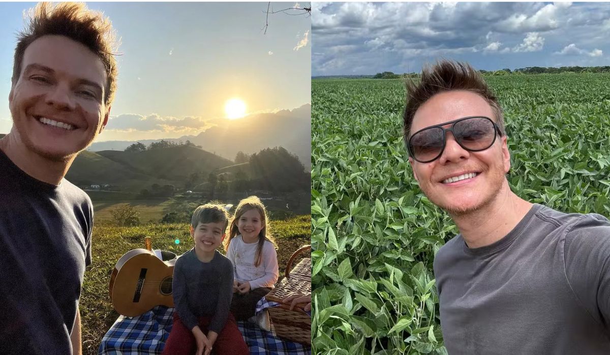 Michel Teló mantém fazenda de 14 mil hectares em MS com gado, soja e milho, além de usar a propriedade como refúgio para reunir a família. - Imagem: Instagram/ Reprodução