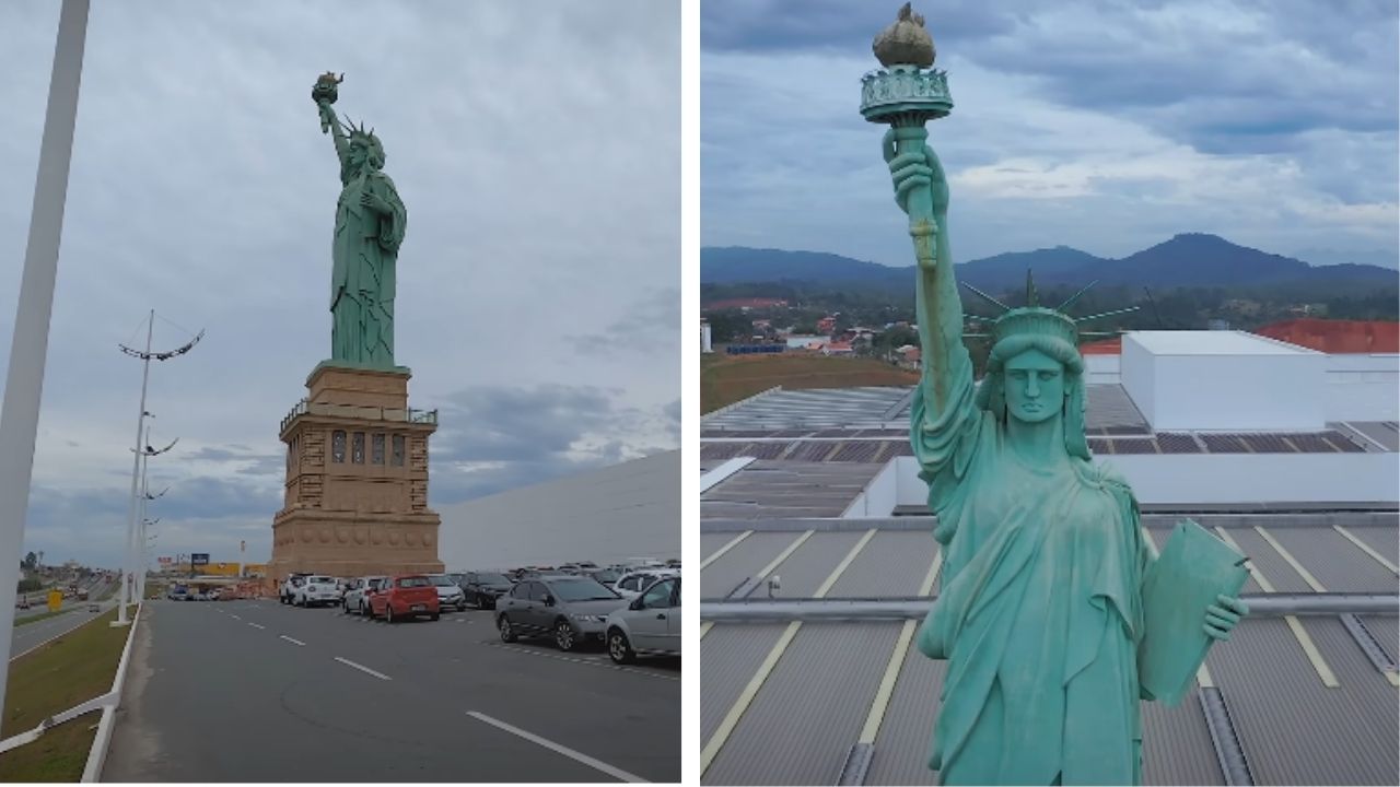 Dono da megaloja Havan ergueu estátua gigante de 57 metros às margens da BR-101, instalou elevador e escadas dentro da estrutura e transformou a réplica da Estátua da Liberdade (5)