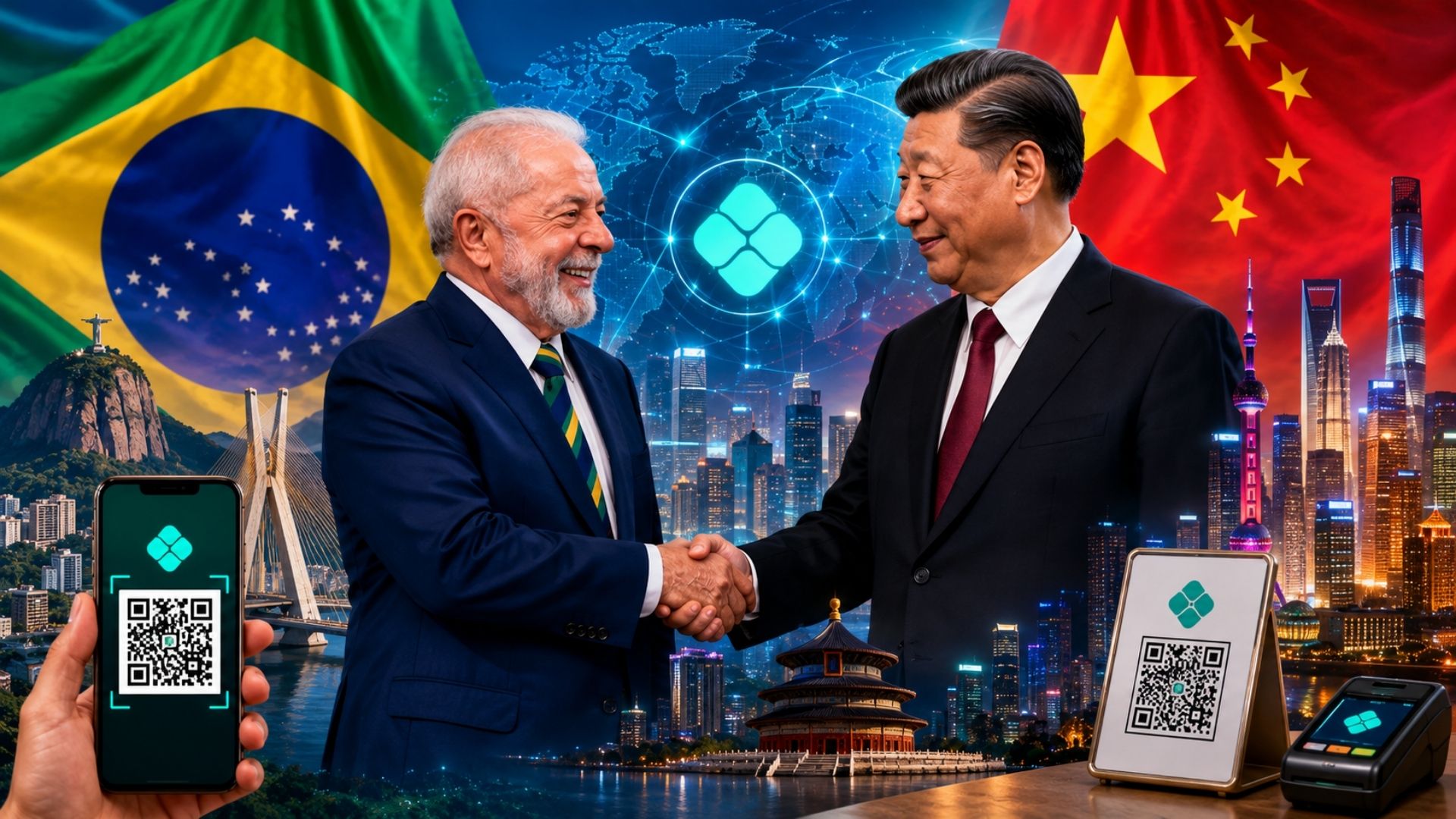 China conecta aplicativos ao Pix e turistas chineses vão pagar por QR code em lojas do Brasil, enquanto os EUA taxam produtos e investigam o sistema.