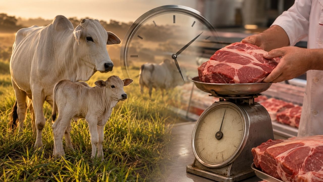 Existe um relógio biológico que decide o preço da carne no açougue, ele depende do tempo que uma vaca leva para gerar um boi pronto para o abate, e é ele que explica por que o preço sobe e desce sempre nos mesmos intervalos