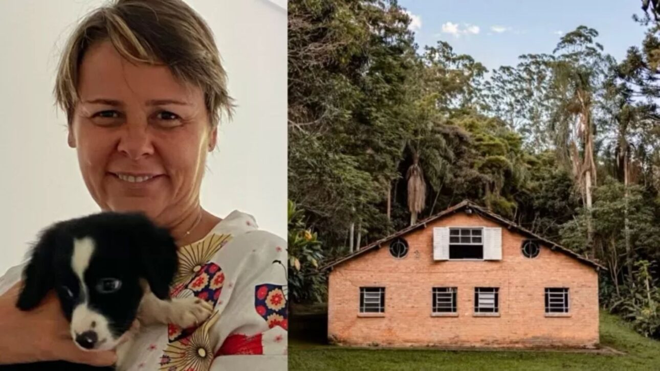 Giulia Gam transforma sítio centenário da família em Cotia, recupera celeiro histórico e dá novo uso à propriedade de oito alqueires.
