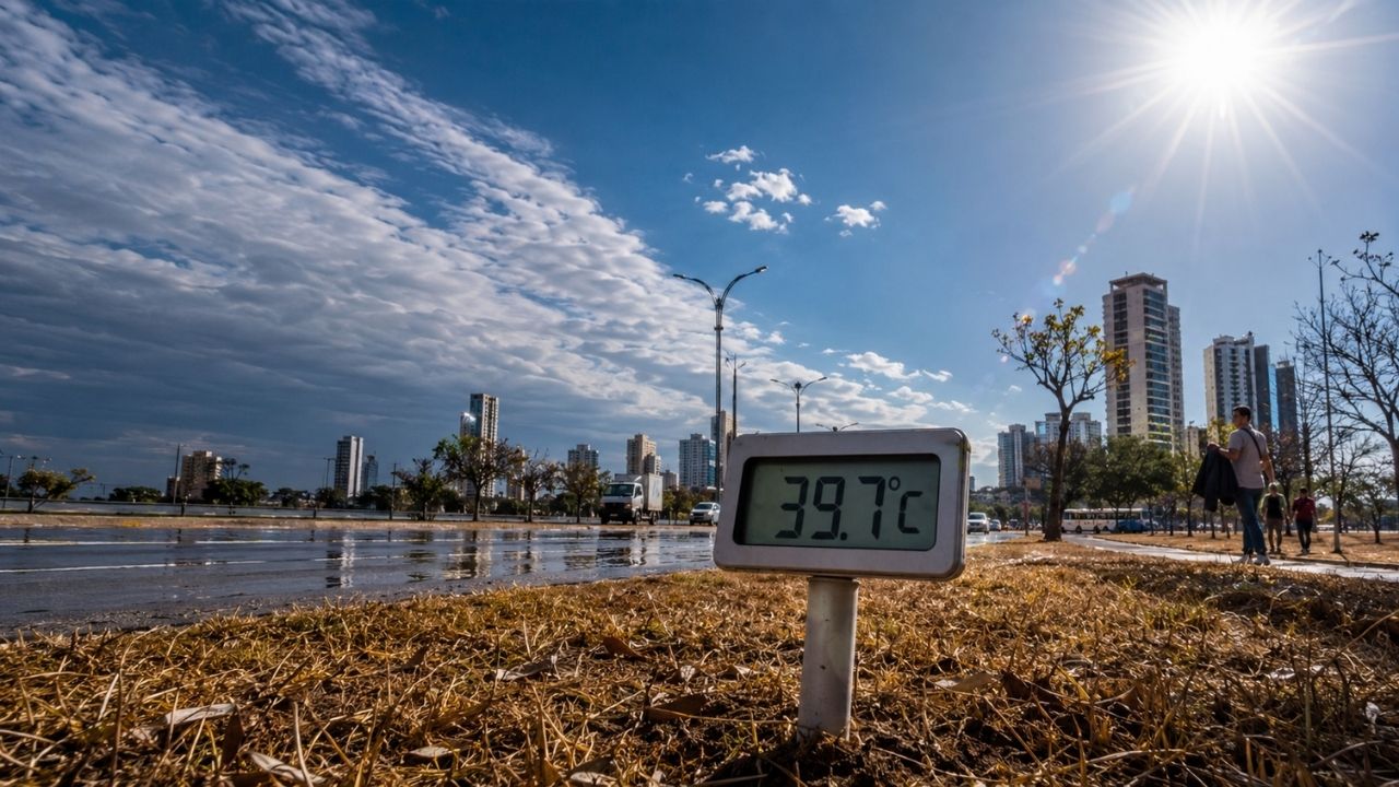 Inmet monitora onda de calor no inverno, com temperaturas de até 40°C no Centro-Oeste e forte aquecimento nos próximos dias.