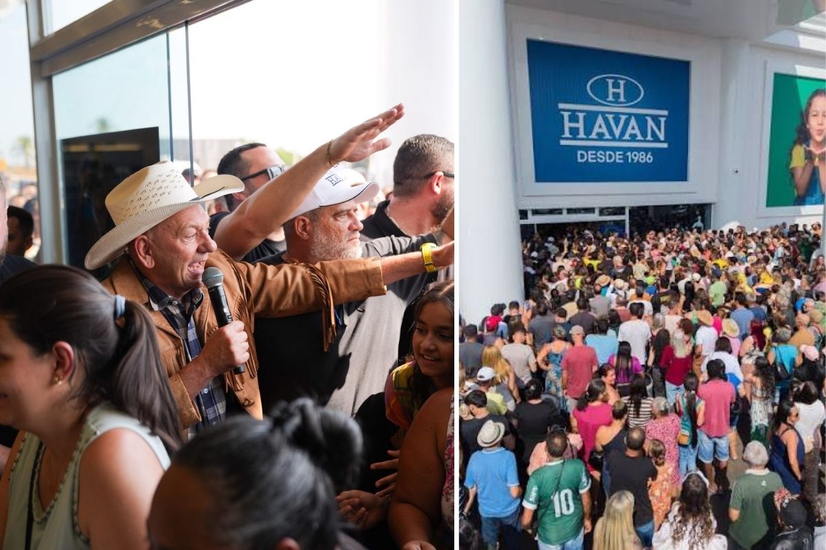 Luciano Hang inaugurou no sábado (29) a 196ª Havan, em Caldas Novas (GO), com R$ 100 milhões, 200 empregos e mais de 350 mil produtos. Faltam 4 lojas para as 200.