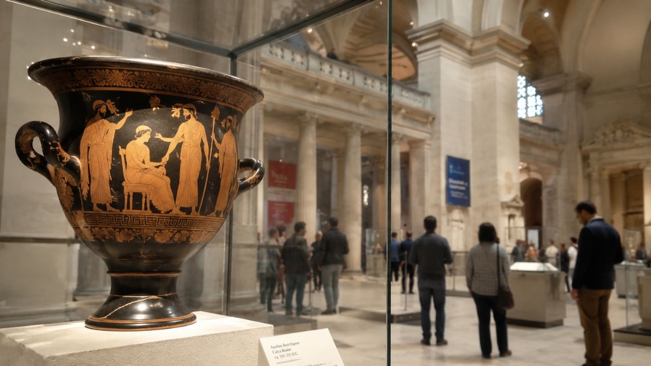 Museu de Nova York pagou US$ 1,2 milhão em 1972 por um vaso grego de cerca de 2.500 anos, sustentou por décadas que a peça vinha de coleção particular, mas investigações revelaram (1)