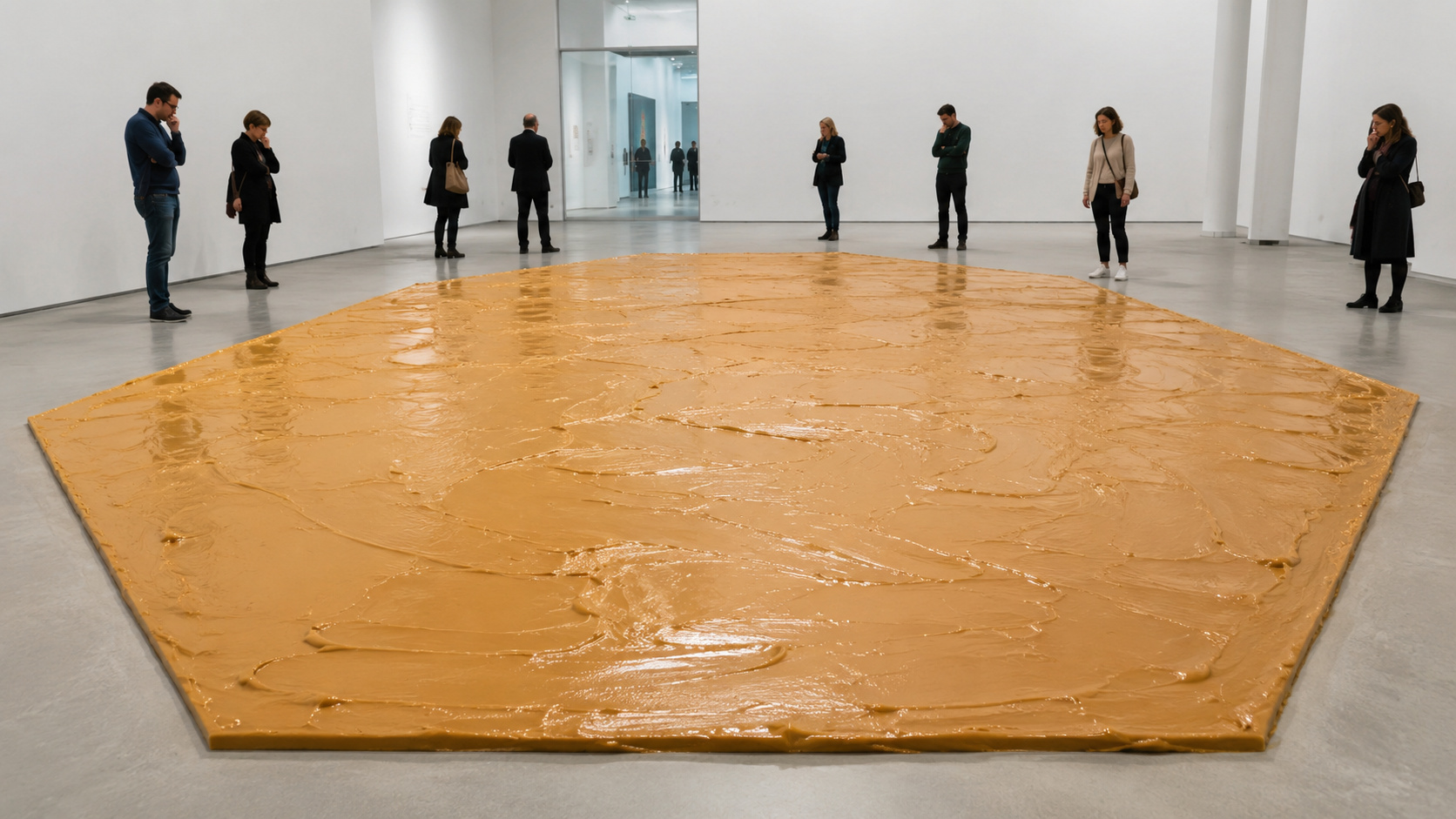 Museu holandês cobre 25 metros quadrados com mais de 360 quilos de pasta de amendoim