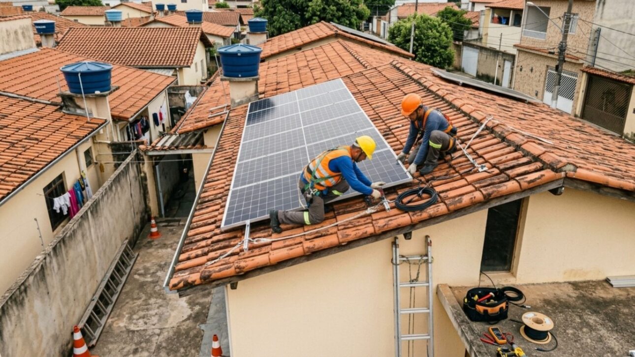 Instalar 5 placas de energia solar custa de R$ 14 mil a R$ 22 mil; veja quanto pesa cada etapa, do inversor à mão de obra, e o que encarece a obra.