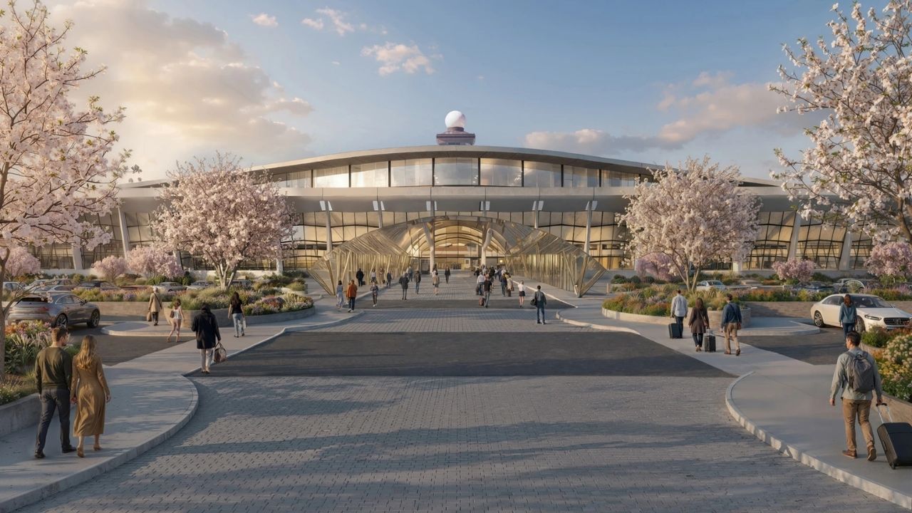 Aeroporto Dulles terá reforma de US$ 22 bilhões, 465 mil metros quadrados, 32 mil vagas e preservação do terminal histórico.