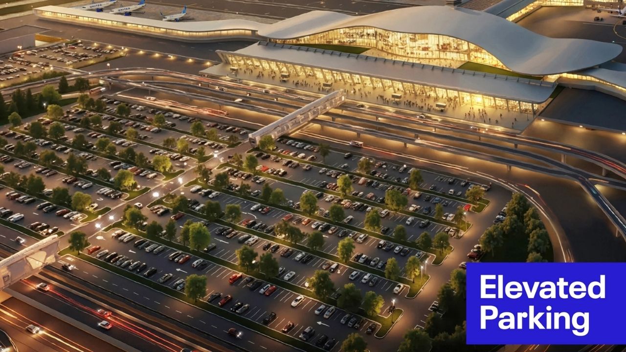 Aeroporto Dulles terá reforma de US$ 22 bilhões, 465 mil metros quadrados, 32 mil vagas e preservação do terminal histórico.