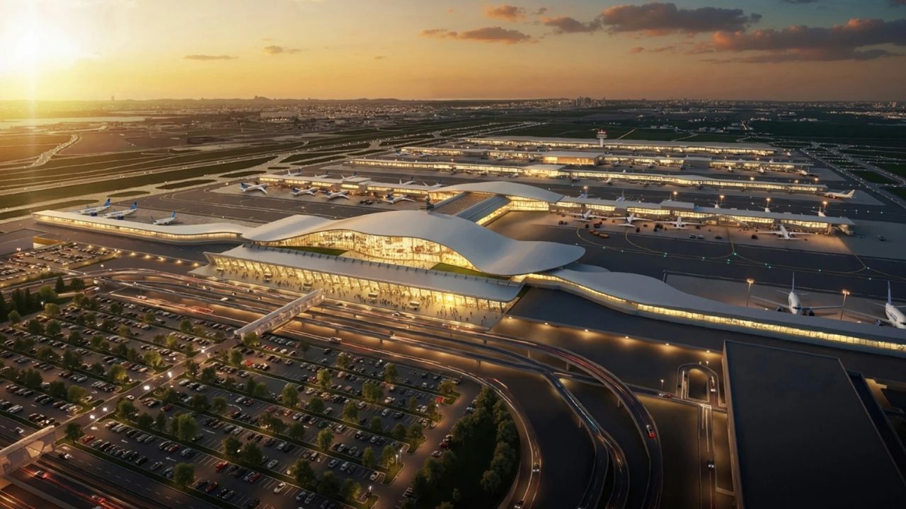Aeroporto Dulles terá reforma de US$ 22 bilhões, 465 mil metros quadrados, 32 mil vagas e preservação do terminal histórico.