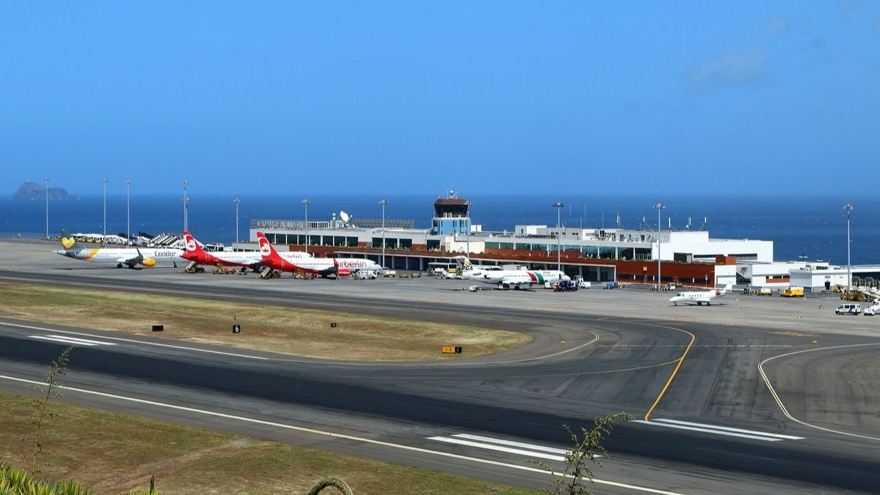 Madeira Airport features a runway on 180 concrete pillars between mountains, in an engineering solution to overcome the lack of flat land.