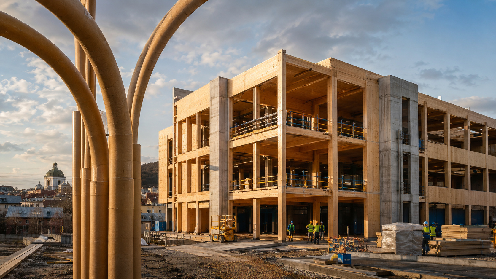 Shigeru Ban mostrou que tubos de papel podem sustentar construções reais