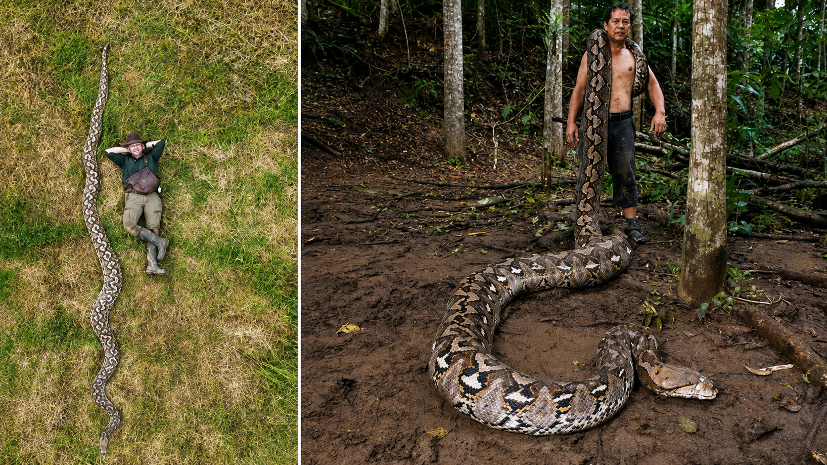 Com quse 8 metros, 158,8 kg e um corpo tão longo que cerca de 15 pessoas são necessárias para sustentá-lo, Medusa virou uma lenda entre as serpentes e entrou para o Guinness como a cobra mais longa já registrada em cativeiro