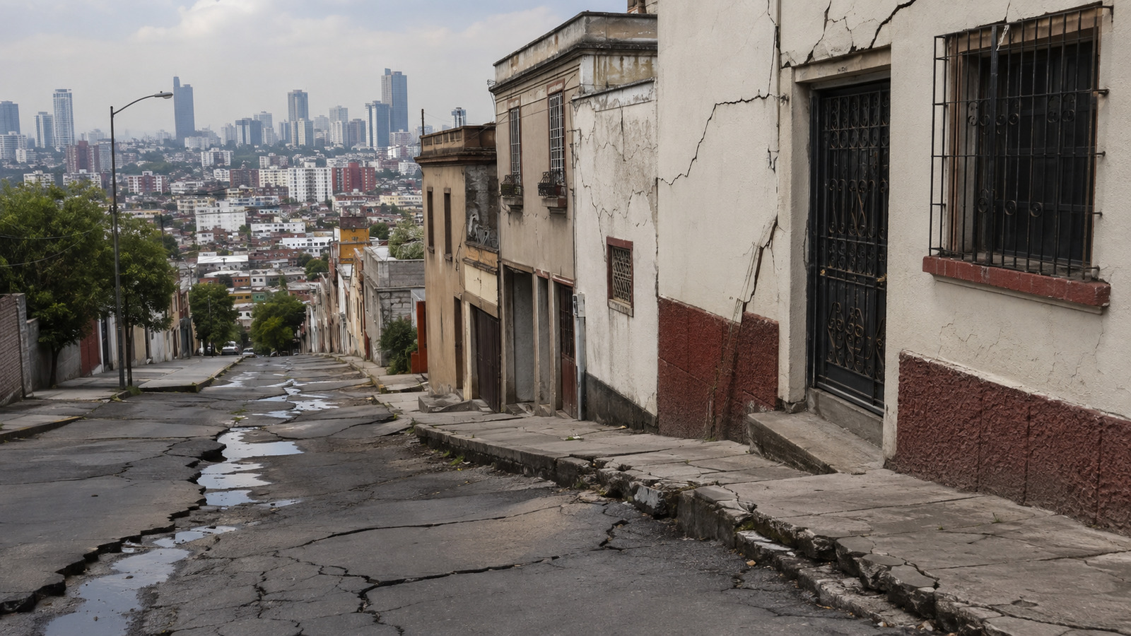 Cidades estão afundando lentamente e o alerta cresce: solo pode ceder, travar portas, rachar prédios, danificar ruas e agravar inundações em áreas costeiras
