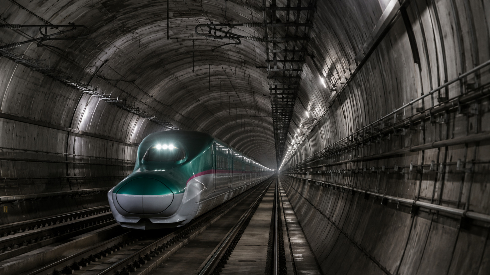 Japão construiu túnel de 53,85 km para unir 2 grandes ilhas, com 23,3 km sob o mar, 100 metros de rocha sobre a estrutura e trens chegando a 240 metros abaixo do nível do oceano