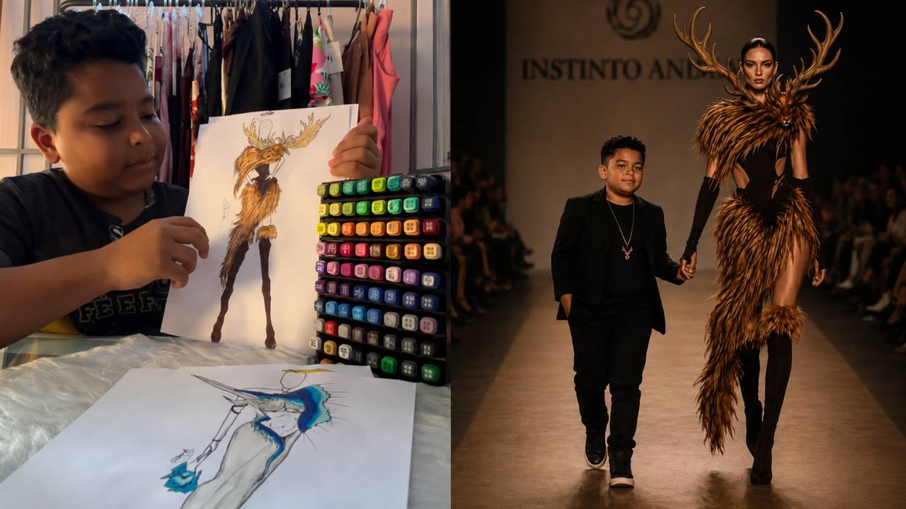 Davi Lucca mostra croquis inspirados na fauna brasileira