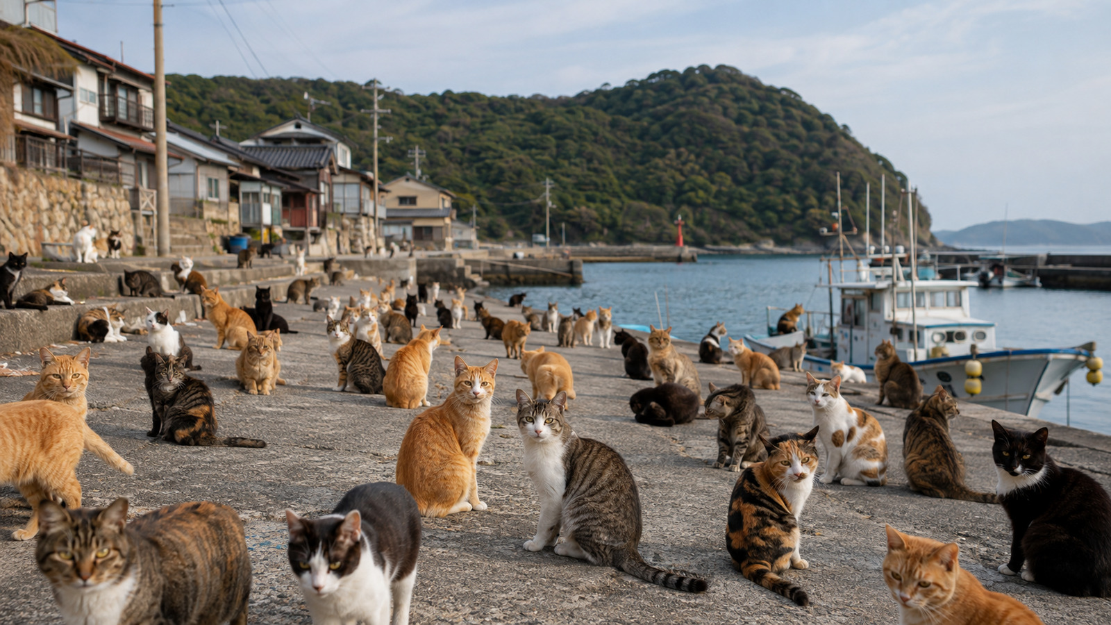 Em ilha de apenas 0,49 km², gatos chegaram a superar humanos em mais de 30 vezes e atraíram 700 visitantes por mês