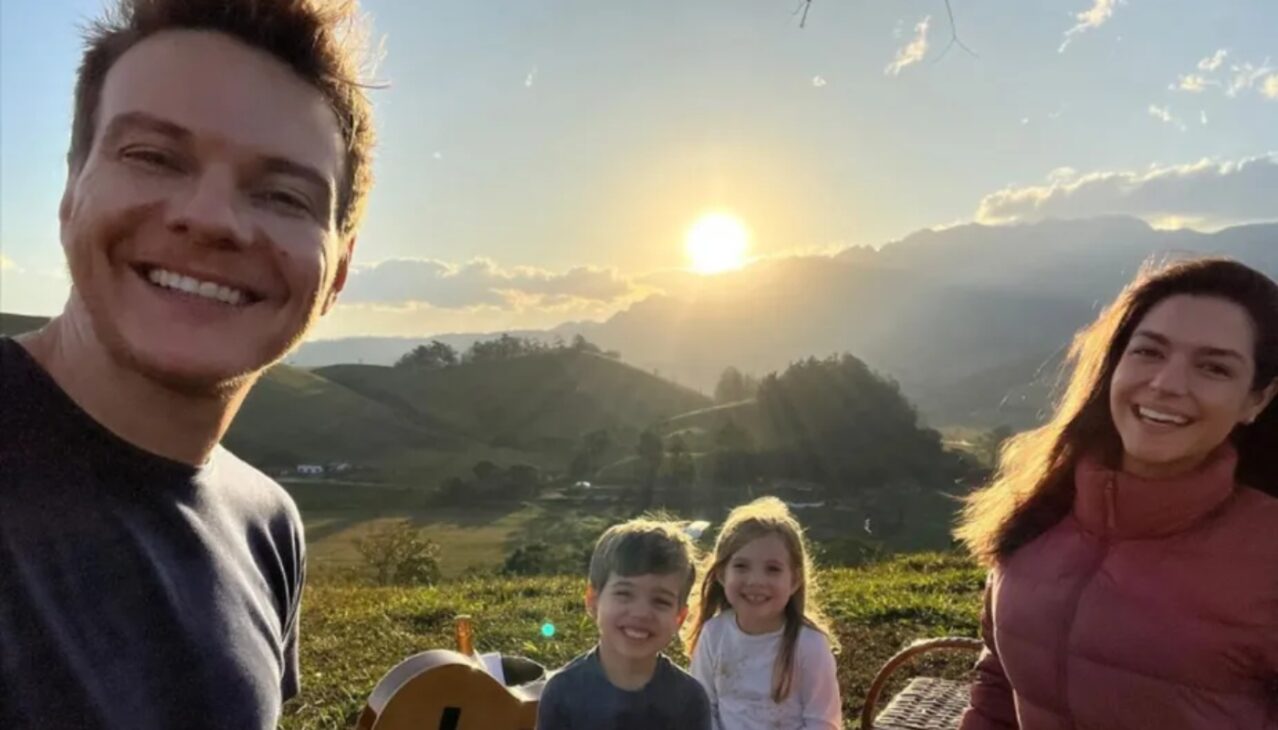 Família de Teló faz piquinique no campo — Foto: Instagram/ Reprodução
