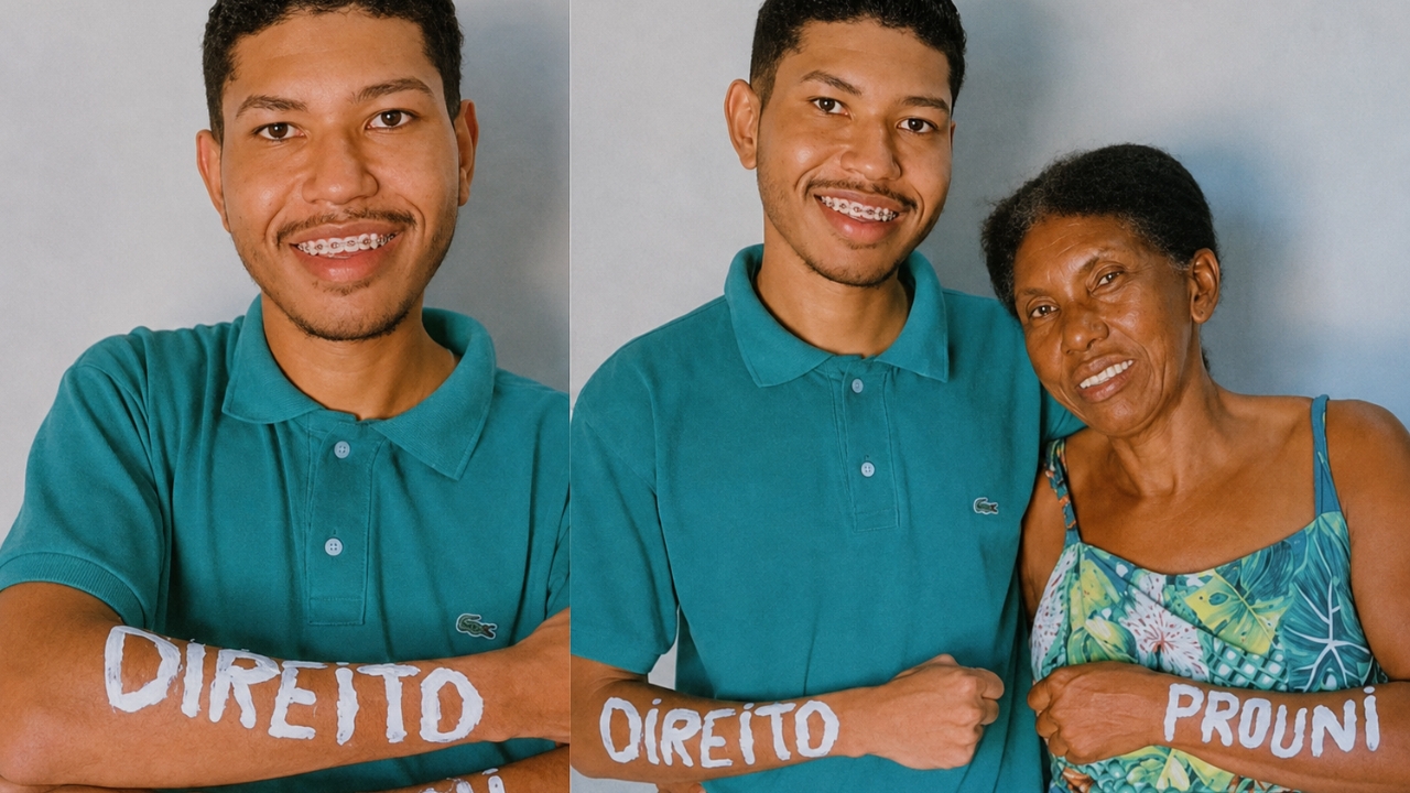 Tarcízio conquistou bolsa integral do Prouni para cursar Direito e se tornou o primeiro da família a ingressar no ensino superior.