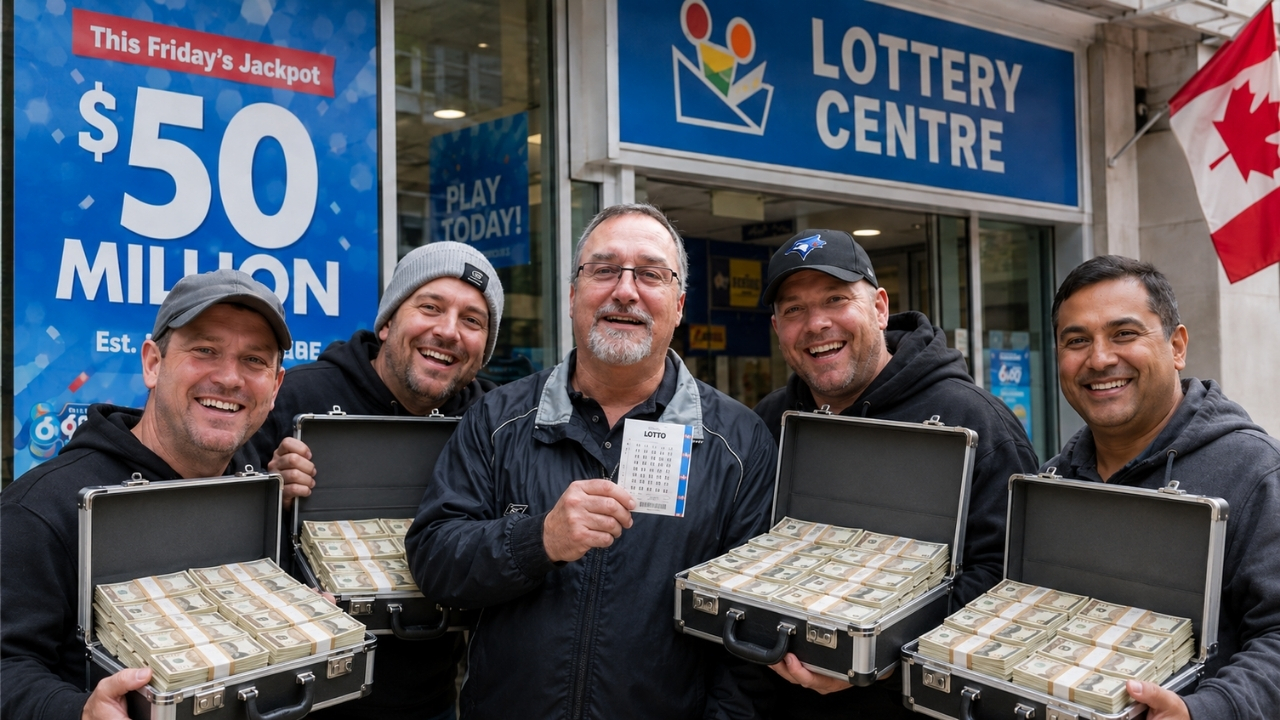 Um bilhete de loteria rendeu prêmio de US$ 50 milhões no Canadá, mas um funcionário processou os colegas após ser excluído do bolão enquanto estava de férias.