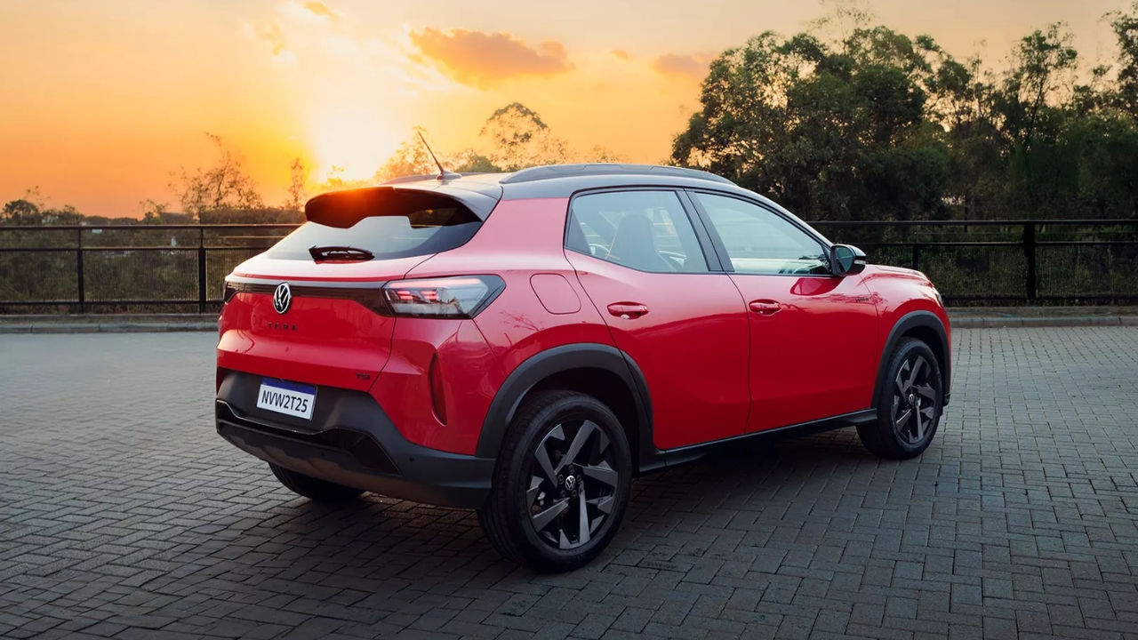 SUVs mais vendidos de julho têm Volkswagen Tera na liderança, com 10.165 unidades, seguido por T-Cross, BYD Song, Creta, Haval H6 e Tracker.