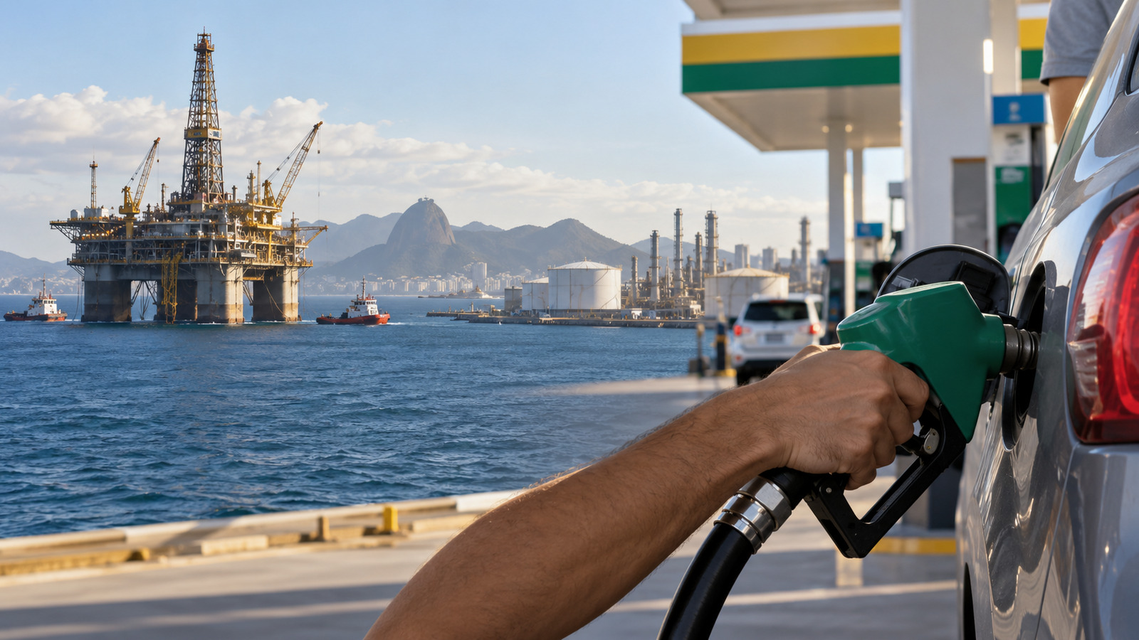 Brasil bate recordes de petróleo, mas gasolina e diesel seguem caros por causa do refino, importações, impostos, biocombustíveis e distribuição.