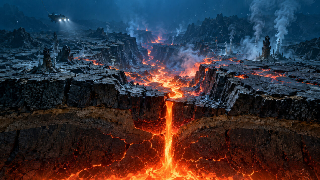 Cientistas registram pela primeira vez uma dorsal oceânica se rompendo em tempo real, com 4,2 m de afundamento e 160 milhões de m³ de lava.