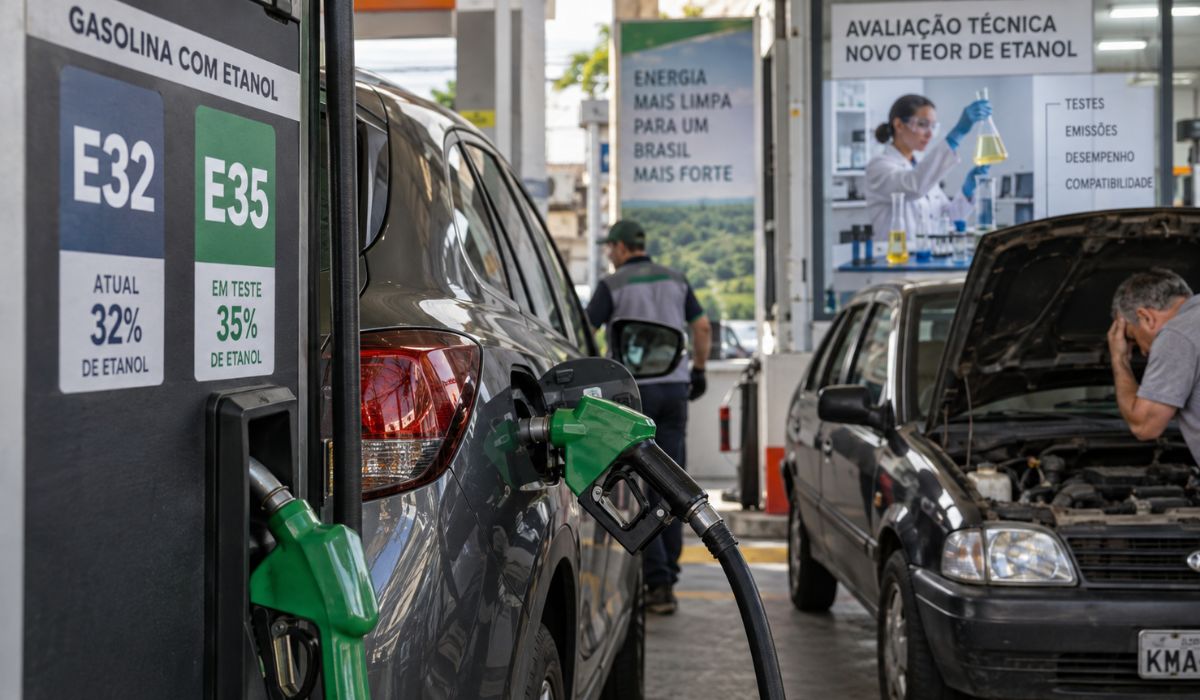 Governo inicia testes da gasolina E35, com 35% de etanol. Entenda o que pode mudar no consumo, nos carros antigos e nos postos brasileiros. - Imagem: Ilustrativa