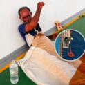Homem de 57 anos sai para pescar por menos de uma hora antes do trabalho, motor do barco apaga e ele passa 26 dias à deriva no Pacífico comendo peixes, ave e coco até ser visto por navio rumo à China