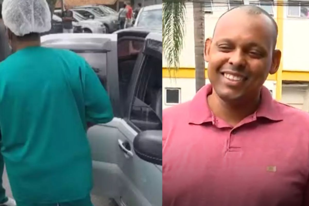 Emilson Cipriano, motorista de aplicativo no Rio, não cancelou a corrida, parou em frente ao Hospital da Posse e fez o parto da passageira Luzimary dos Reis no banco de trás do carro.